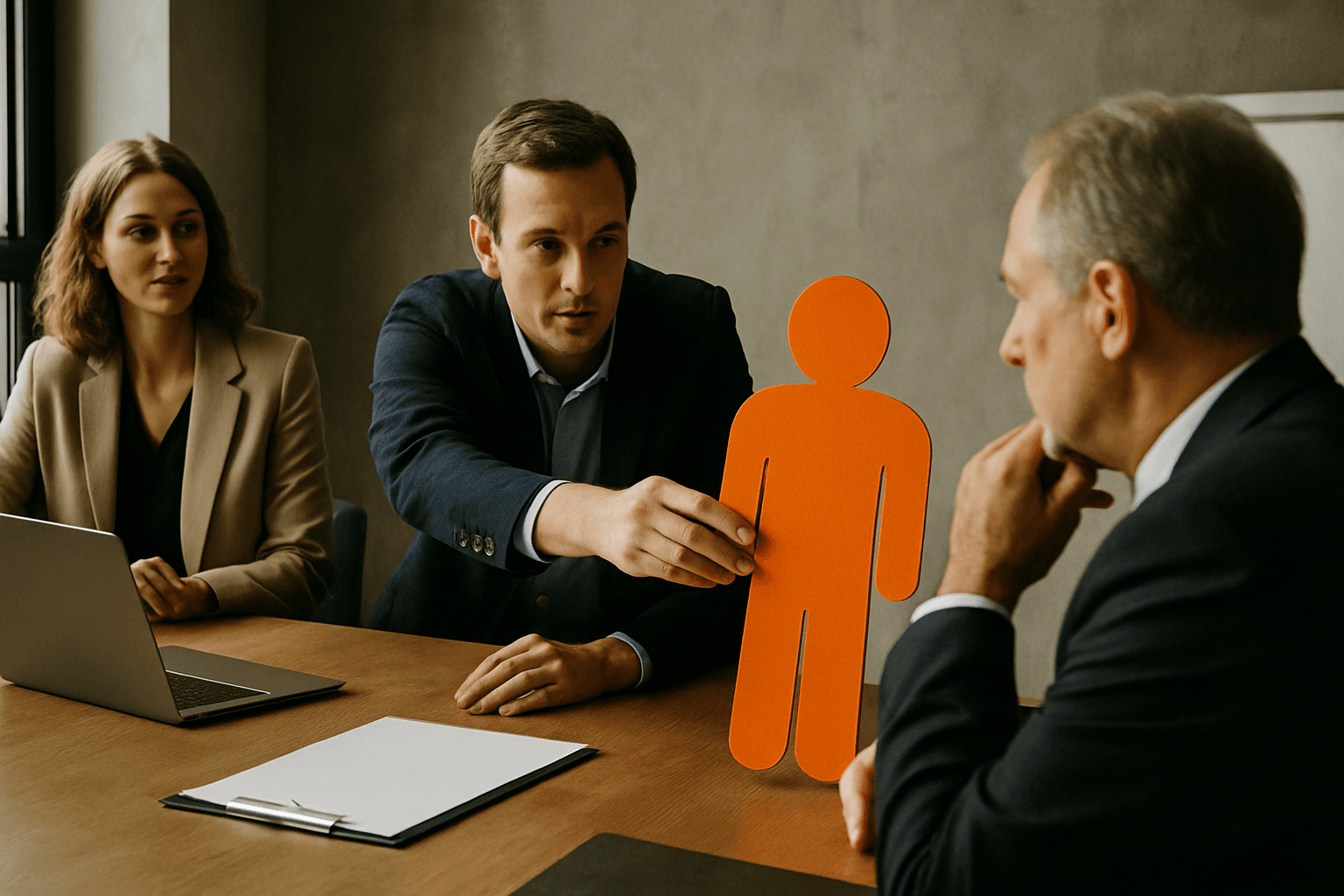 Схема работы с крупными B2B-клиентами через список целевых компаний и несколько контактов внутри организации