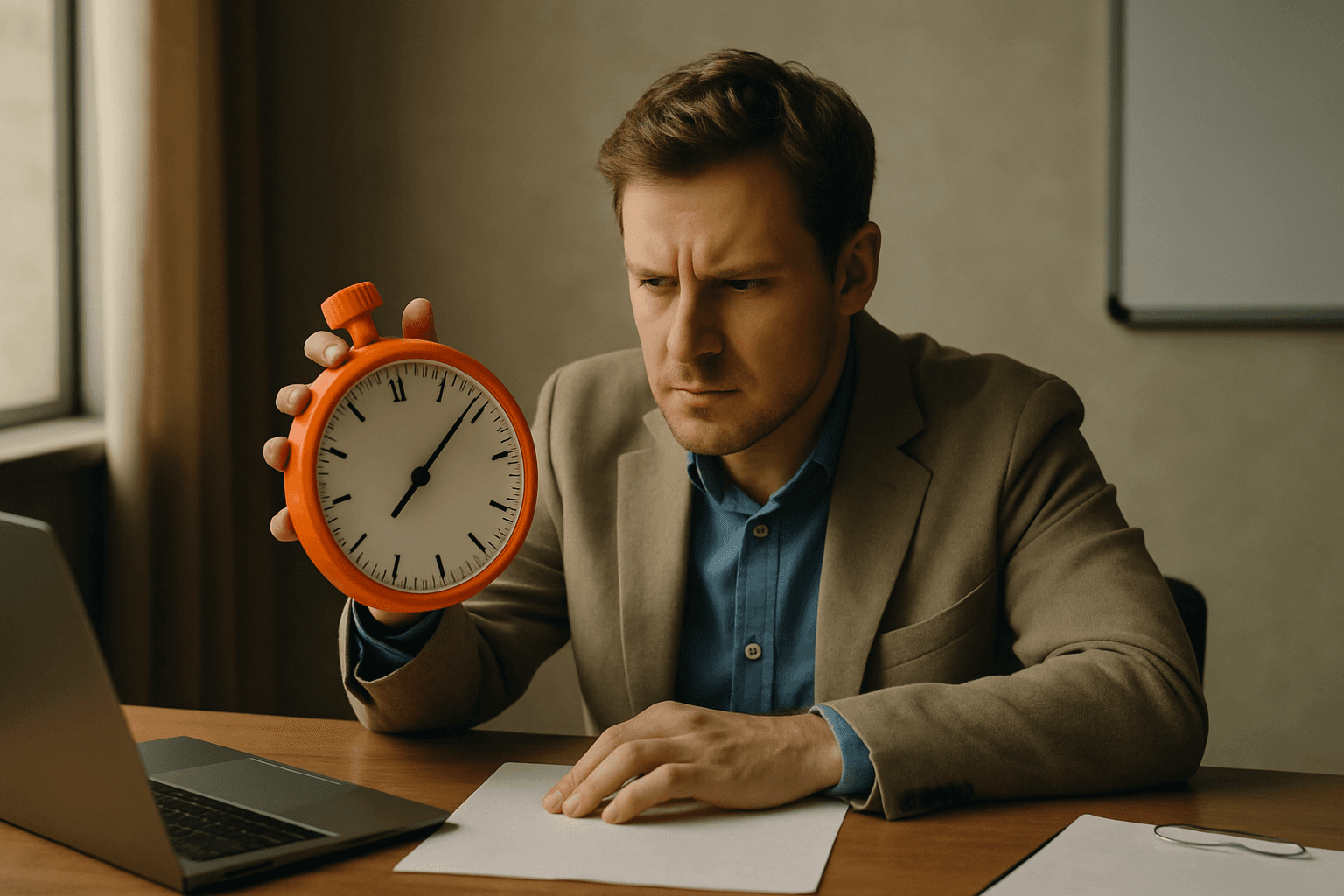 Секундомер рядом с уведомлением о новой заявке на экране CRM